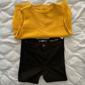 Hollister High-Rise Jean Legging+ Top Vest Sweater